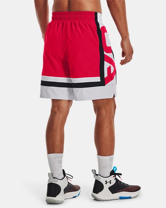 Men's UA Baseline Woven Shorts, Red, pdpMainDesktop image number 1